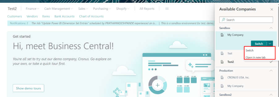 How to Open the Same List in a New Tab When Switching Companies in Business Central   - Cover Image